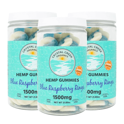 Hemp Gummies Blue Raspberry Rings