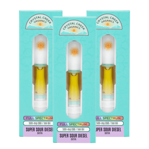 Hemp Full-Spectrum Super Sour Diesel Vape Cartriges